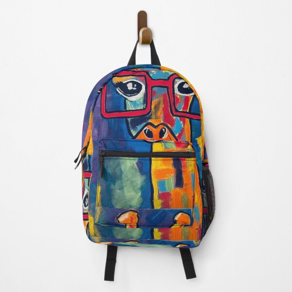Item preview, Four Eyes, Six Feet Taller – Nerdy Giraffe Abstract Painting designed and sold by TwinBrush27.