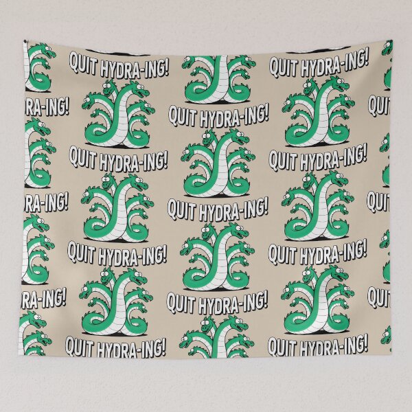 Item preview, Cartoon-Style Mythical Hydra with White Underbelly designed and sold by SplashTastic.