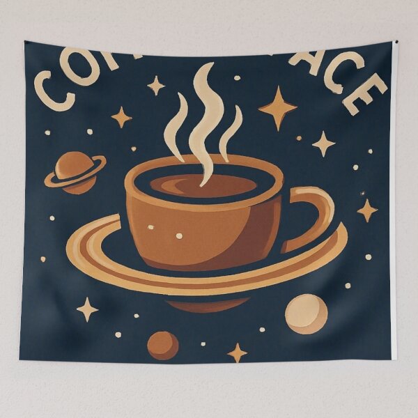 Item preview, cup coffee space design tshirt designed and sold by anandsiva2703.