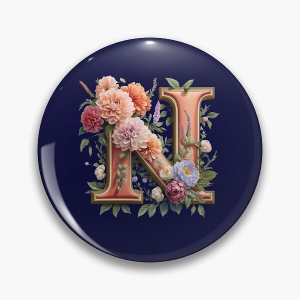 Item preview, Elegant Floral Monogram Letter N – Botanical Initial with Peonies, Roses & Dahlias | Personalized Gift & Feminine Decor designed and sold by AmenAlways.