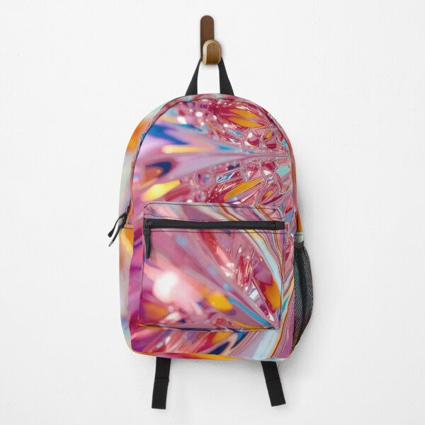 Item preview, Colorful Glossy Pink and Rainbow Burst Abstract Chrome designed and sold by Harmonic_Layers.