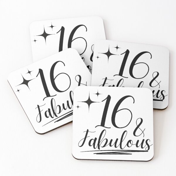 Aperçu de l'œuvre 16 ans et fabuleux – Conception de célébration d'anniversaire douce de 16 ans créée et vendue par highflycrafts.