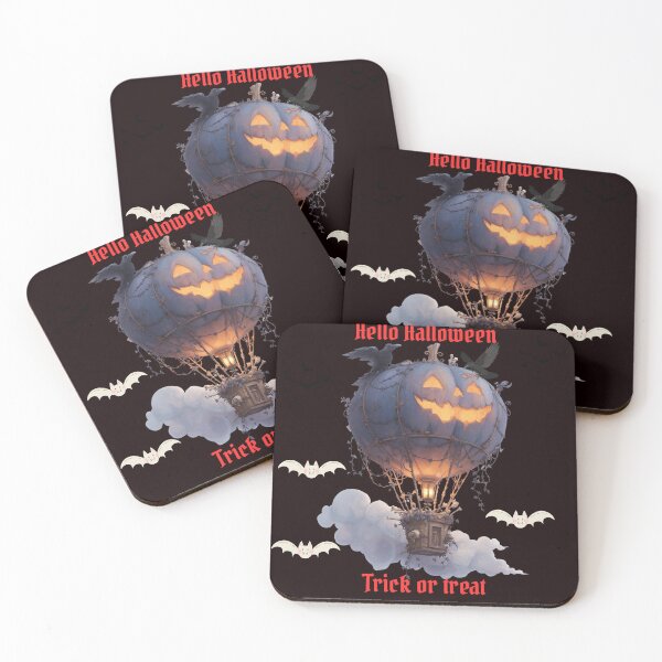 Item preview, Spooky Pumpkin Balloon Halloween Design – Trick or Treat Cute Bats designed and sold by Nickkhunsmile.