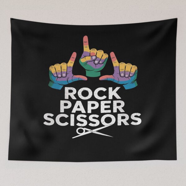 Item preview, Lesbian Pride Rock Paper Scissors LGBTQ Rainbow Flag  designed and sold by Charidana.