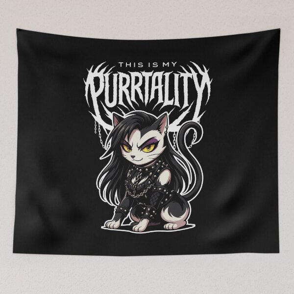 Item preview, This Is My Purrtality Ripley Cat designed and sold by GhoulishGraphX.