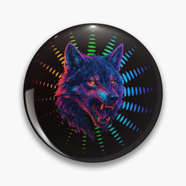 Item preview, Glitchcore Neon Wolf – Futuristic Cyberpunk Animal Art designed and sold by Tadeusz1.