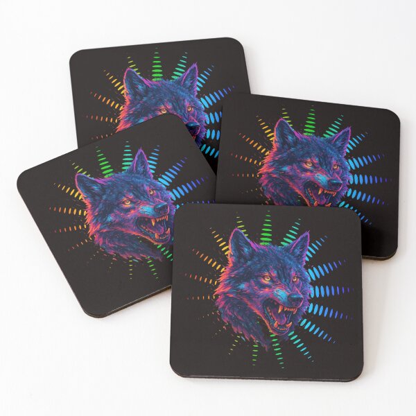 Item preview, Glitchcore Neon Wolf – Futuristic Cyberpunk Animal Art designed and sold by Tadeusz1.