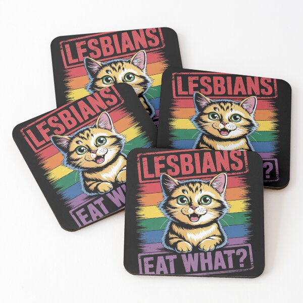 Item preview, Lesbians Eat What Cat  Humor Pun LGBTQ Pride Flag Women T  designed and sold by Charidana.