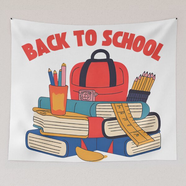 Item preview, School Stack Cartoon Art designed and sold by Jamesteeshop09.