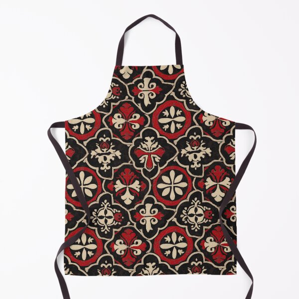 Item preview, Vintage Red and White Folk Art Tile Pattern. designed and sold by Piotrek0001.