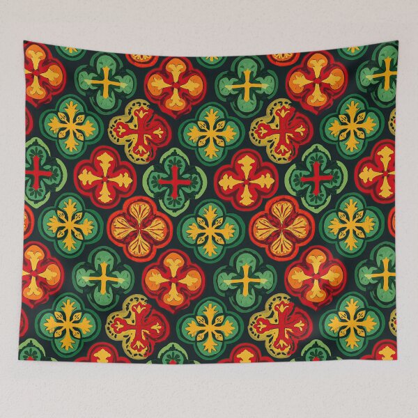 Item preview, Colorful Geometric Crosses in Stained Glass Style. designed and sold by Piotrek0001.