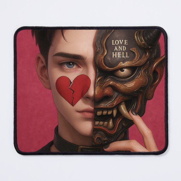 Item preview, Broken Heart & Demon Mask Laptop Sleeve – Anime Streetwear Case designed and sold by Hoahana Unique Design.