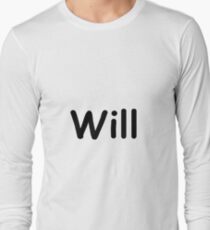 Font Name Will Long Sleeve T-Shirt