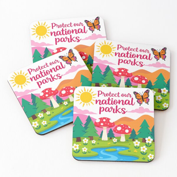 Item preview, Protect Our National Parks Save the planet Alt US Service Save the environment and green trees animals designed and sold by SkeletonsDanger.