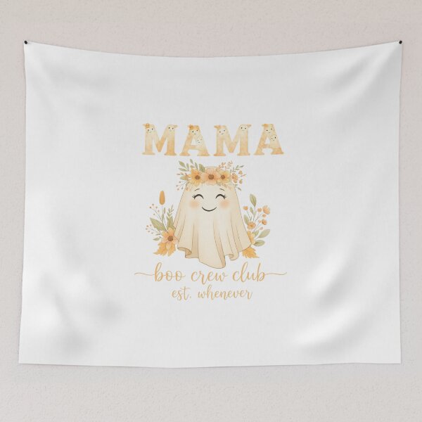 Item preview, Mama Boo Crew Club Cute Ghost Floral Halloween designed and sold by Tim Mendy.