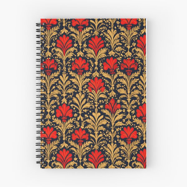 Item preview, Regal Red Flowers and Golden Vines Pattern. designed and sold by Piotrek0001.
