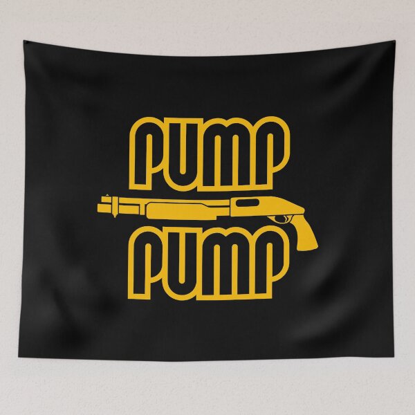Artikelvorschau, Pump Pump Action Schrotflinte | Gelb entworfen und verkauft von UNK-Fatigues.