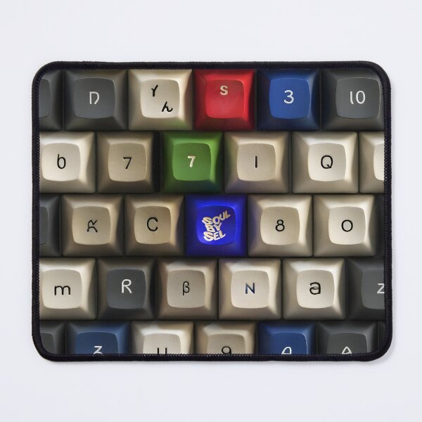 Item preview, Colorful Keyboard Art – Retro Mechanical Keycap Design designed and sold by thirteen-studio.