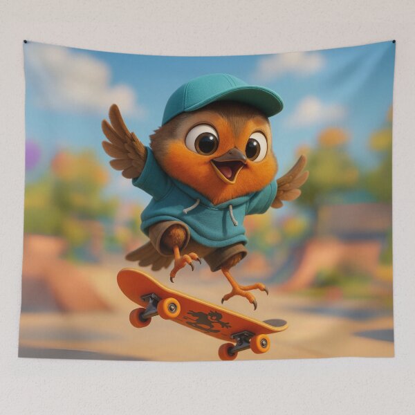 Artikelvorschau, Skater Rotkehlchen entworfen und verkauft von Sillytoe.