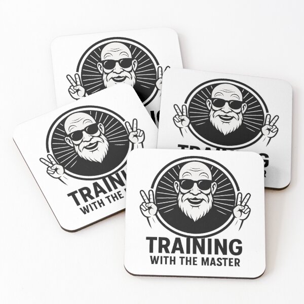 Item preview, Retro Vintage Gym Badge Logo – Wise Old Monk Training Design | Black & White T-Shirt Print designed and sold by HrigArt.