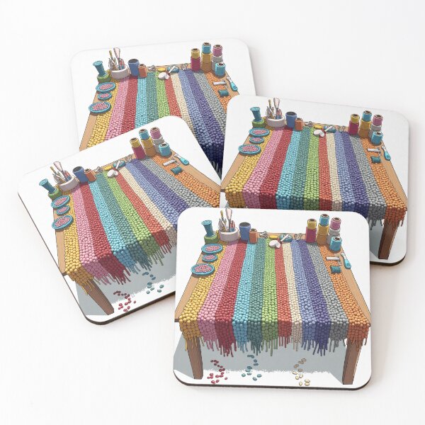 Item preview, Colorfully Beaded Craft Table designed and sold by Byou22.