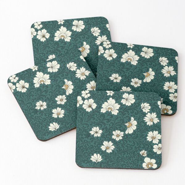 Item preview, Romantic Floral Flourish - emerald designed and sold by space-kitten.