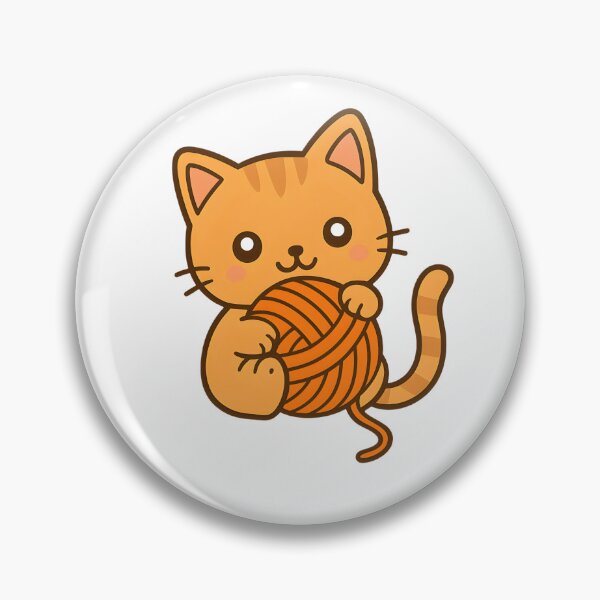 Item preview, Kawaii Orange Cat With Orange Ball of Yarn designed and sold by MS Prints.