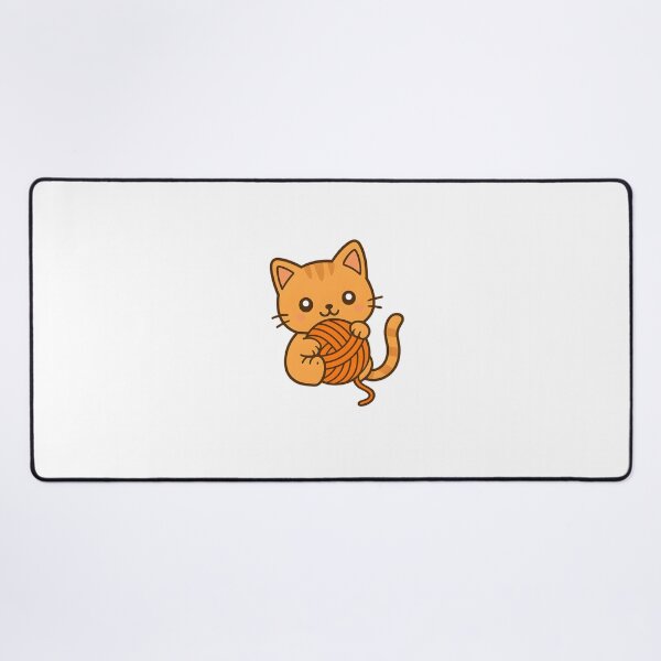 Item preview, Kawaii Orange Cat With Orange Ball of Yarn designed and sold by MS Prints.