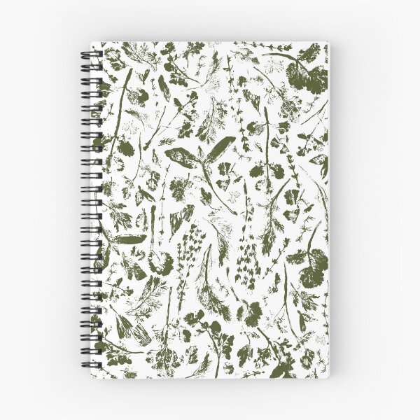 Item preview, Garden Herbs Relief Print Pattern - Botanical Design (Green) designed and sold by ByLeesh.