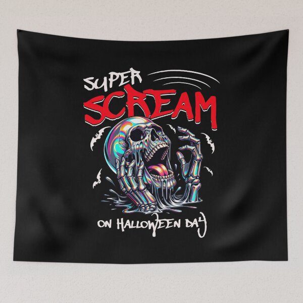 Item preview, Funny Ghost “super Scream on Halloween day”, Halloween 2025 designed and sold by Yucku1.