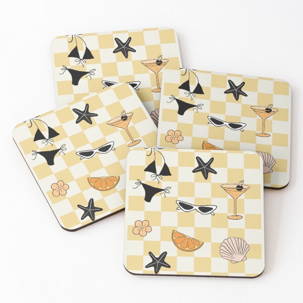 Item preview, Summer Days 2- Cute Line Art - Black & white Illustration Wallpaper  designed and sold by cecilianan.
