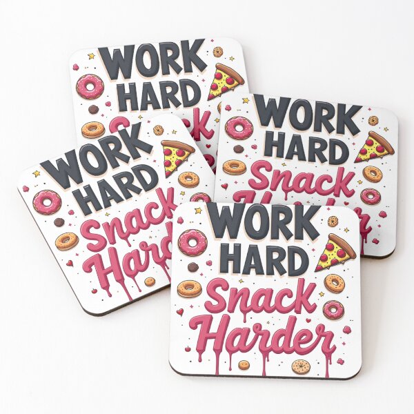 Item preview, Work Hard Snack Harder T-Shirt – Funny Food Lover Motivation Design designed and sold by Adira-And-Mom.