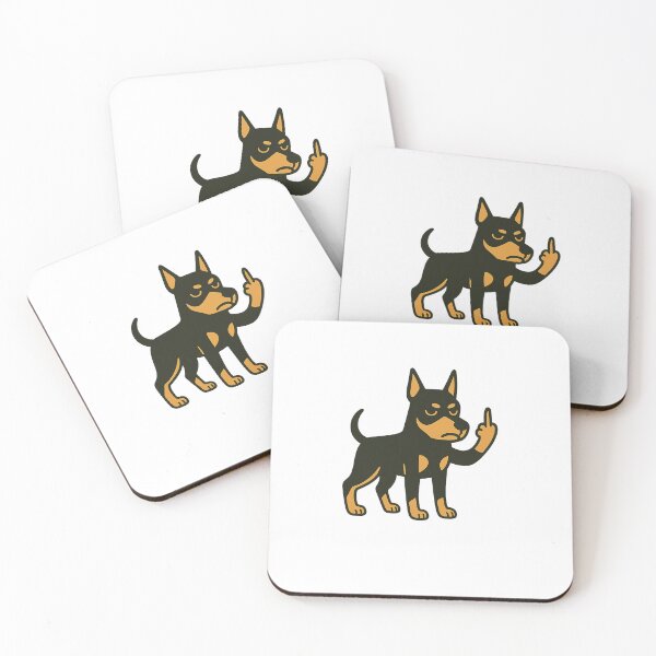 Item preview, Doberman Middle Finger | Funny Sarcastic Dog Cartoon | Rude Pet Attitude Art designed and sold by Fleetwood1994.