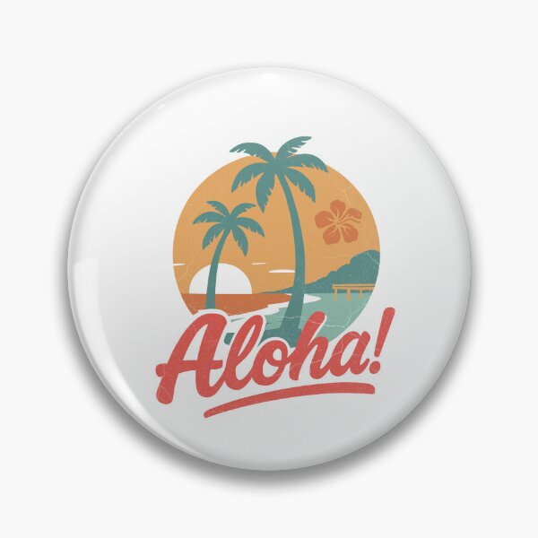 Item preview, Aloha Hawaii Retro Tropical Sunset designed and sold by FeFoFum.