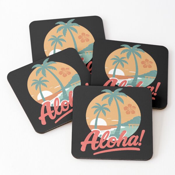 Item preview, Aloha Hawaii Retro Tropical Sunset designed and sold by FeFoFum.