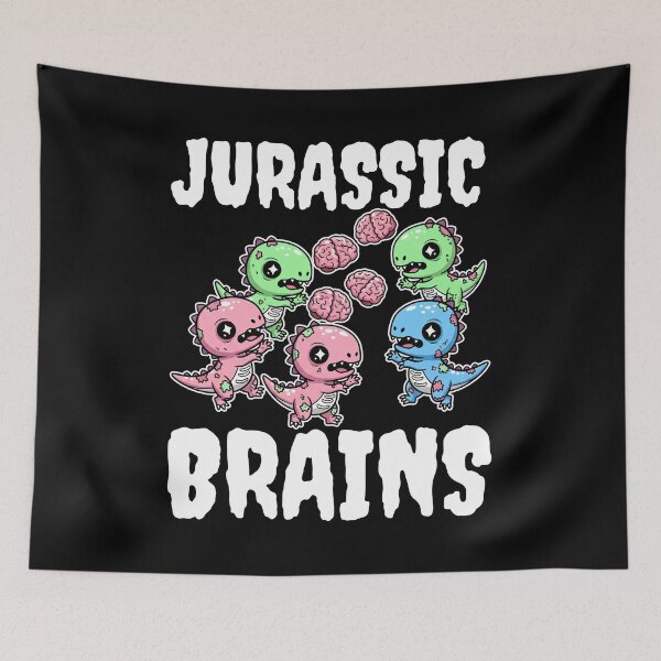 Item preview, JURASSIC BRAINS - ZOMBIE HALLOWEEN designed and sold by KEF Custom.