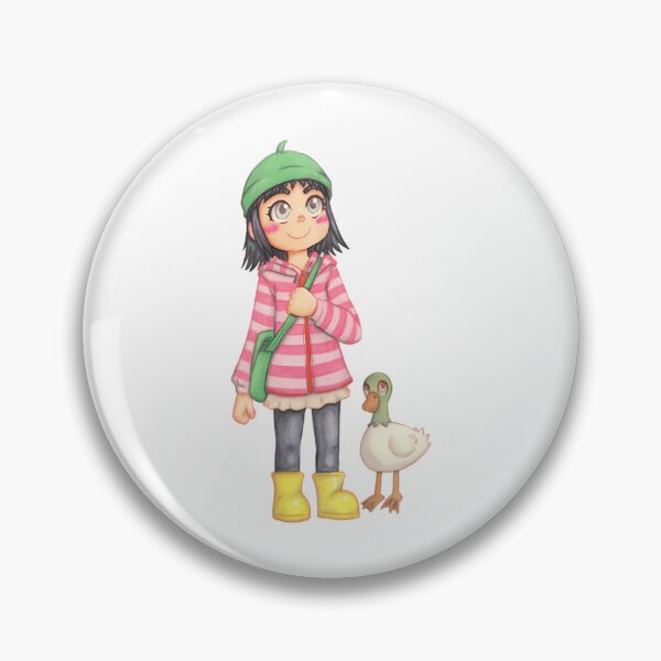 Item preview, Pet Girl Her Cute Little Duck and Friend Vintage Cartoon designed and sold by WittEstella86.