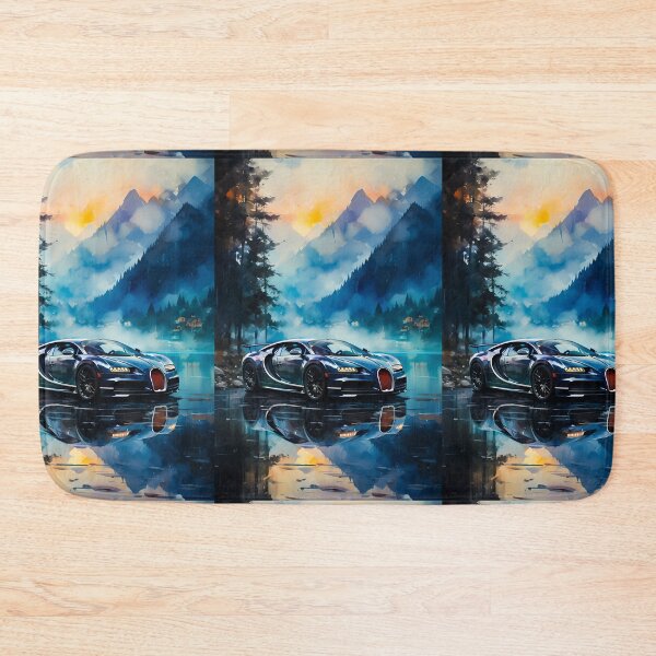 Item preview, Misty Mountain Lake Scene Creates Serenity Around A Car designed and sold by RevUpDesign.