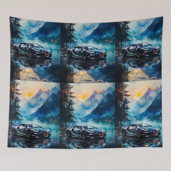 Item preview, Misty Mountain Lake Scene Creates Serenity Around A Car designed and sold by RevUpDesign.