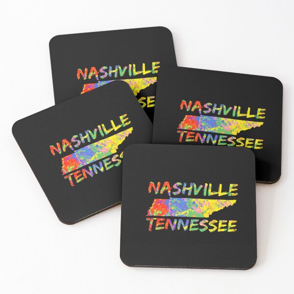 Item preview, Nashville Tennessee Colorful Paint State Outline Nashville designed and sold by haiderleivart.