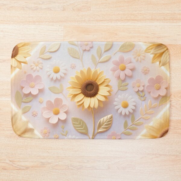 Item preview, Beautiful digital artwork of sunflowers and daisies in pastel floral style with elegant soft aesthetic design designed and sold by Mimoshi ⭐⭐⭐⭐⭐.