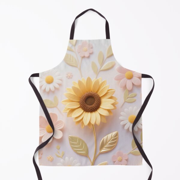 Item preview, Beautiful digital artwork of sunflowers and daisies in pastel floral style with elegant soft aesthetic design designed and sold by Mimoshi ⭐⭐⭐⭐⭐.
