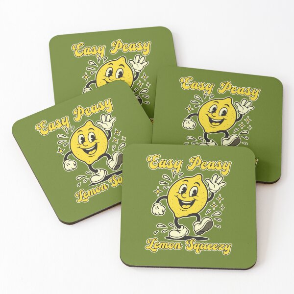 Item preview, Retro Cartoon Lemon "Easy Peasy Lemon Squeezy" designed and sold by TheJollyDoodle.