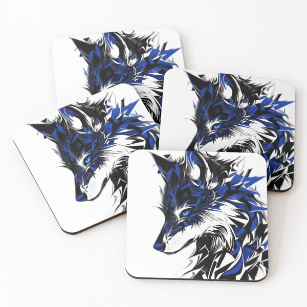 Item preview, Abstract Wolf Design – Blue and Black Geometric Wolf designed and sold by Dyan4.