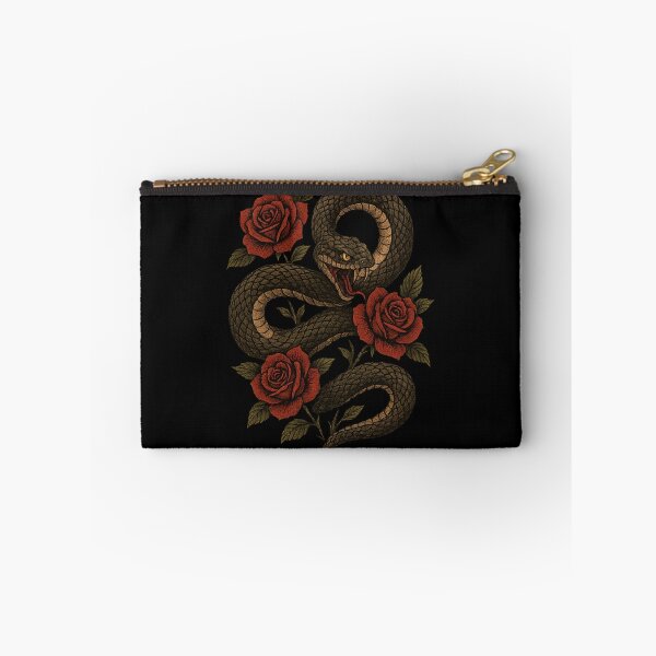 Item preview, “Venom & Bloom – Snake with Roses Gothic Art” designed and sold by DailyVibesCo.