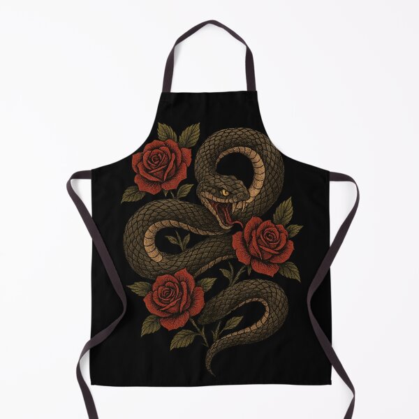 Item preview, “Venom & Bloom – Snake with Roses Gothic Art” designed and sold by DailyVibesCo.