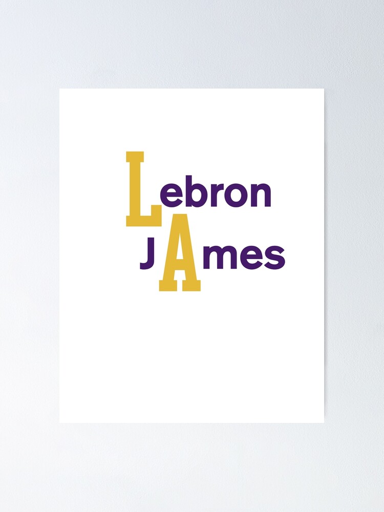 Lebron James Poster LA Lakers Hand Drawn Poster Canvas Art 