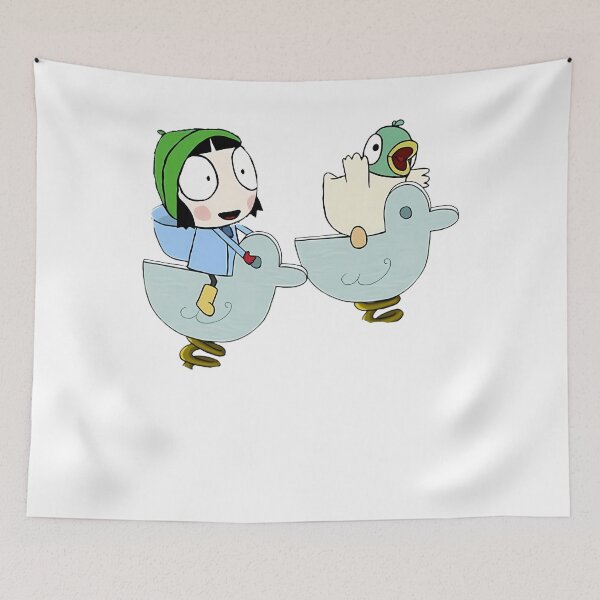 Item preview, Girl Cartoon Pet Vintage Her and Little Cute Duck Friend designed and sold by WittEstella86.