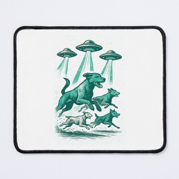 Item preview, Alien UFOs UFO Galactic Dogs Beam Retro Green Gift designed and sold by Pineapple-Tree.