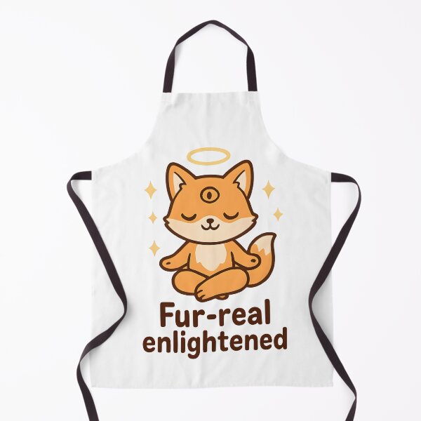 Item preview, Kawaii Fox with Halo and Sparkles – Meditating Cute Fox “Fur-real Enlightened” designed and sold by OsasChild.